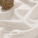 Beige Flax Linen Curtains 84 inches Long for Living Room 2 Panel Tan Burlap Textured Drapes Semi Sheer Privacy Khaki Window Curtain Country Rustic Farmhouse Canvas Cloth Curtain for Dinning Room