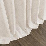 Beige Flax Linen Curtains 84 inches Long for Living Room 2 Panel Tan Burlap Textured Drapes Semi Sheer Privacy Khaki Window Curtain Country Rustic Farmhouse Canvas Cloth Curtain for Dinning Room