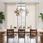 Beige Flax Linen Curtains 84 inches Long for Living Room 2 Panel Tan Burlap Textured Drapes Semi Sheer Privacy Khaki Window Curtain Country Rustic Farmhouse Canvas Cloth Curtain for Dinning Room