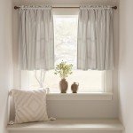 jinchan Linen Kitchen Curtains 24 Inch Length Striped Tier Curtains Ticking Stripe Small Drapes for Living Room Bathroom Cafe Small Window Farmhouse Rustic Pinstripe Rod Pocket 2 Panels Taupe