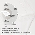 Deconovo Blackout Grommet Silver Pattern Printed Curtains, Pure White, 52W x 84L