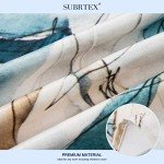 SUBRTEX Printed Curtains Room Darkening for Bedroom Living Room Kids Room Dining Room Valance Colorful Window Drapes 2 Panel Set (52'' x 63'', Blue)