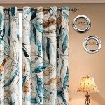 SUBRTEX Printed Curtains Room Darkening for Bedroom Living Room Kids Room Dining Room Valance Colorful Window Drapes 2 Panel Set (52'' x 63'', Blue)