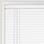 CALYX INTERIORS Room Darkening Vinyl Mini Blinds, Cordless, 1" Slat, 22.5" W x 48" H, White