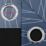 Estelar Textiler Full Room Darkening Greyish White and Navy Blue Blackout Curtains 63 Inch Length 2 Panels Set,Ombre Thermal Insulated Full Light Blocking Grommet Blackout Drapes for Boys Room,52Wx63L