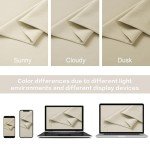 DUALIFE Beige Curtains 102 Length 2 Panels, Cream Blackout Curtains Thermal Insulated Window Treatment Room Darkening Drapes for Living Room Back Tab/Rod Pocket, 52 by 102 Inches Long
