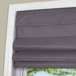 Arlo Blinds Thermal Room Darkening Fabric Roman Shades, Color: Graphite, Size: 22" W X 60" H, Cordless Lift Window Blinds