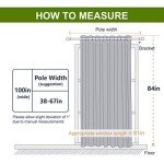 NICETOWN Grey Blackout Patio Sliding Door Curtains 84 inch Length, Grommet Room Divider Thermal Insulated Curtain Drapes for French Door/Living Room (Gray, W100 x L84, 1 Panel)