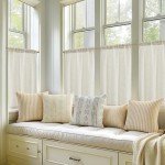 jinchan Beige Linen Kitchen Curtains 36 Inch Tier Curtains Farmhouse Cafe Light Filtering Small Window Drapes Flax Country Rustic Rod Pocket Bathroom Laundry Room RV 2 Panels Crude
