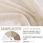 jinchan Beige Linen Kitchen Curtains 36 Inch Tier Curtains Farmhouse Cafe Light Filtering Small Window Drapes Flax Country Rustic Rod Pocket Bathroom Laundry Room RV 2 Panels Crude