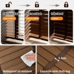 2" Slats Cordless Window Blinds Faux Wood Blind 20" 28" 32" 40" 48" 60" 64" 70'' Horizontal Wooden Venetian Blinds & Shades, Blackout Darkening Privacy Blinds for Bedroom Bathroom Living Room(Light br