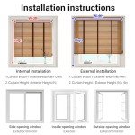 2" Slats Cordless Window Blinds Faux Wood Blind 20" 28" 32" 40" 48" 60" 64" 70'' Horizontal Wooden Venetian Blinds & Shades, Blackout Darkening Privacy Blinds for Bedroom Bathroom Living Room(Light br