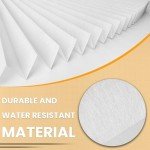 6 Packs Cordless Pleated Light Filtering Fabric Shade 36 in x 72 in Easy to Cut and Install Easy Lift Trim-at-Home White, Paper Blinds with 12 Clips