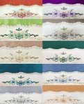 GOHD Arch Floral Kitchen Curtain Set/Swag Valance & Tier Set. Nice Matching Color Floral Embroidery on Border with cutworks (Silver Grey)