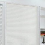 JstDoit Temporary Blinds, Vertical Pleated Blinds No Drilling Self Adhesive Blinds Easy to Install Fits Blinds Window Roller for Bathroom Kitchen Living Room Office Window (White) 60*180cm