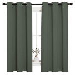 NICETOWN Blackout Curtain Panels, Home Decoration Thermal Insulated Solid Grommet Blackout Drape for Dining Room (Dark Mallard, 1 Pair, 42 by 63-Inch)
