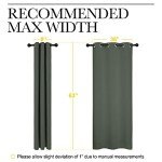 NICETOWN Blackout Curtain Panels, Home Decoration Thermal Insulated Solid Grommet Blackout Drape for Dining Room (Dark Mallard, 1 Pair, 42 by 63-Inch)