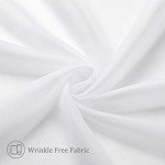Aiyufeng 2 Piece White Sheer Curtains 63 Inch Length, Light Filtering Kitchen Curtain for Small Window, Voile Top Dual Rod Pocket, 2 x 40 W x 63" L