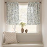 jinchan Floral Kitchen Curtains for Windows 36 Inch Linen Tier Farmhouse Cafe Curtains Country Botanic Small Window Rod Pocket Rustic Flax for Laundry Bathroom RV 2 Panels Blue on Beige