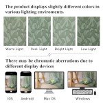 Lecloud Leia 36 Inch Sheer Curtains Sage Green Tiers for Kitchen 2 Pieces, Double Rod Pockets Window Living Room Curtain for Small Window, Jacquard Leaves Voile Bathroom/Bedroom Drapes, 38x36 Inches