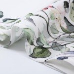 oolygoo Eucalyptus Botanical Leaves Floral Kitchen Window Curtains Over Sink Boho Farmhouse Flower Leaf Small Window Treatment Sage Green Cafe Short Curtains for Bathroom Tier Drapes 27.5x39 inch