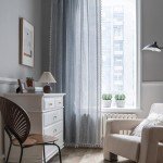ColorBird Boho Curtains 84 inch Length 2 Panels Sets Farmhouse Blue Linen Boho Striped Room Darkening Drapes, Embroidered Window Vintage Bohemian Curtains for Living Room Bedroom