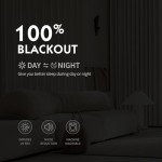 FMFUNCTEX 100% Beige Blackout Curtains for Bedroom, Cream Weave Textured Curtains 84 Inches Long Thermal Insulated Curtains for Living Room, Farmhouse Drapes Grommet Room Darkening 2 Panels