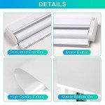 Allesin Motorized Roller Blinds with Remote Control for Windows, Blackout Smart Roller Shade, Battery Powered Electric Smart Blinds, for Living Room, Bedroom, Office (White,H72 x W30)