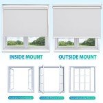 Allesin Motorized Roller Blinds with Remote Control for Windows, Blackout Smart Roller Shade, Battery Powered Electric Smart Blinds, for Living Room, Bedroom, Office (White,H72 x W30)