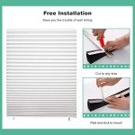 Changshade 6-Pack Pleated Paper Temporary Shades Cordless Light Filtering Cut to Size Temporary Paper Blinds for Indoor Windows of Office, Bedroom, Bathroom, Living Room, 36" W x 72" H, White