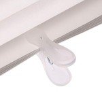 Changshade 6-Pack Pleated Paper Temporary Shades Cordless Light Filtering Cut to Size Temporary Paper Blinds for Indoor Windows of Office, Bedroom, Bathroom, Living Room, 36" W x 72" H, White