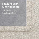 YoungsTex Linen Blackout Curtains 63 Inch Length for Bedroom, Grommet Thermal Insulated Black Out Window Drapes for Living Room Winter Room Darkening Blinds Privacy, 2 Panels, 52 X 63 Inch, Beige