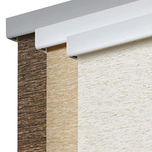 Persilux Free-Stop Cordless Roller Blinds Light Filtering Roller Shades for Windows (Cream 27" W x 72" H) Natural Woven Fabric Thermal Insulation Roller Window Blinds for Windows, Home, Living Room