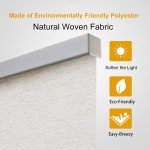 Persilux Free-Stop Cordless Roller Blinds Light Filtering Roller Shades for Windows (Cream 27" W x 72" H) Natural Woven Fabric Thermal Insulation Roller Window Blinds for Windows, Home, Living Room