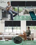 Yoolax Motorized Blinds with Remote, Blackout Smart Blinds for Windows Motorized Roller Shades, Automatic Window Shades Work with Alexa for Bedroom Living Room, Custom Size (Fabric Black)