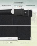 Yoolax Motorized Blinds with Remote, Blackout Smart Blinds for Windows Motorized Roller Shades, Automatic Window Shades Work with Alexa for Bedroom Living Room, Custom Size (Fabric Black)