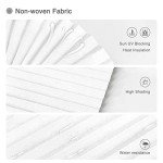 Jlong Blackout Blinds for Windows Pleated Paper Shades Adhesive Cordless Office,Living Room,Bedroom,Light Filtering,Easy to Cut and Install, White-semi Shading, 23.6*59''(60*150cm)