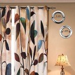 SUBRTEX Printed Curtains Room Darkening for Bedroom Living Room Kids Room Dining Room Valance Colorful Window Drapes 2 Panel Set (52'' x 63'', Brown)