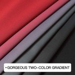 COSVIYA Grommet Ombre Room Darkening Curtains 84 inches Length for Living Room, Light Blocking Red and Black Gradient Window Drapes/Curtains for Bedroom,2 Panels, 52x84inches
