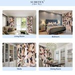 SUBRTEX Printed Curtains Room Darkening for Bedroom Living Room Kids Room Dining Room Valance Colorful Window Drapes 2 Panel Set (52'' x 63'', Brown)