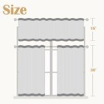 jinchan Beige Linen Kitchen Curtains and Valance Set Tier Curtains 36 Inch Length for Cafe Living Room Bedroom Bathroom Farmhouse Rustic Country Small Drapes 3 Piece Set Rod Pocket Crude