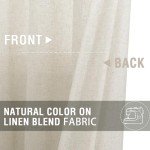 jinchan Beige Linen Kitchen Curtains and Valance Set Tier Curtains 36 Inch Length for Cafe Living Room Bedroom Bathroom Farmhouse Rustic Country Small Drapes 3 Piece Set Rod Pocket Crude