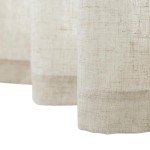 jinchan Beige Linen Kitchen Curtains and Valance Set Tier Curtains 36 Inch Length for Cafe Living Room Bedroom Bathroom Farmhouse Rustic Country Small Drapes 3 Piece Set Rod Pocket Crude