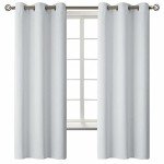 BGment Room Darkening Curtains 63 Inches Long - Grommet Thermal Insulated Drapes Window Treatment Curtains for Bedroom, 2 Panels, 42 x 63 Inch, Greyish White