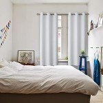 BGment Room Darkening Curtains 63 Inches Long - Grommet Thermal Insulated Drapes Window Treatment Curtains for Bedroom, 2 Panels, 42 x 63 Inch, Greyish White