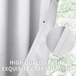 BGment Room Darkening Curtains 63 Inches Long - Grommet Thermal Insulated Drapes Window Treatment Curtains for Bedroom, 2 Panels, 42 x 63 Inch, Greyish White