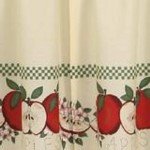 CHF Red Delicious Country Apples 3-Piece Window Curtain Tier Set, Ivory, 56-Inch X 36-Inch Multi