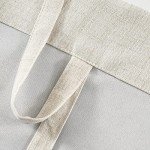DriftAway Double Layer Linen Blackout Tie Up Curtains Thermal Insulated Fully Lined Balloon Roman Shade Bathroom Window Adjustable Rod Pocket for Small Window 31 Inch by 47 Inch Light Linen