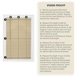 Cordless Room Darkening Mini Blind - 33 Inch Width, 64 Inch Length, 1" Slat Size - Pearl White - Cordless GII Deluxe Sundown Horizontal Windows Blinds for Interior by Achim Home Decor