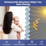 Allesin Cellular Shades Cordless Blackout Honeycomb Blinds for Indoor Windows, Thermal Insulated Window Shades Noise Reduction, Easy to Install, Perfect for Bedroom/Living Room, Grey - H64 x W34